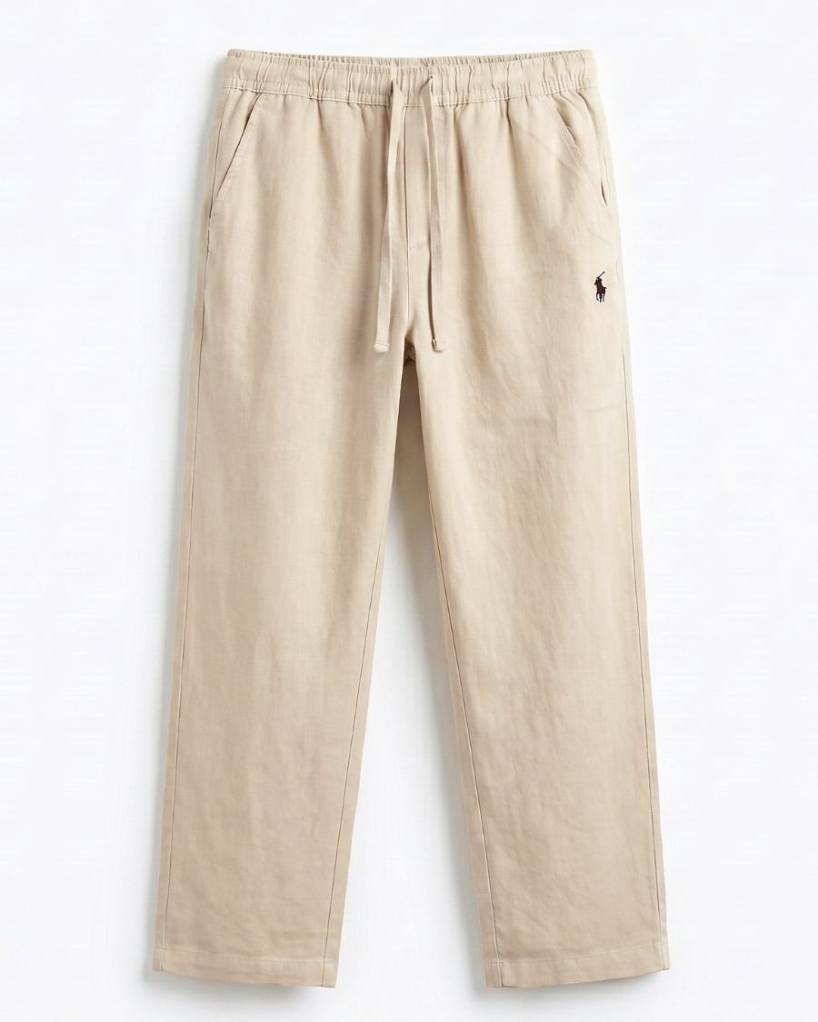 Ralph Lauren Vintage Relaxed Remi/Linen Trousers, Beige – Labelled