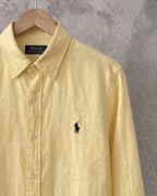 Ralph Lauren 100% French Linen Vintage Shirt, Yellow
