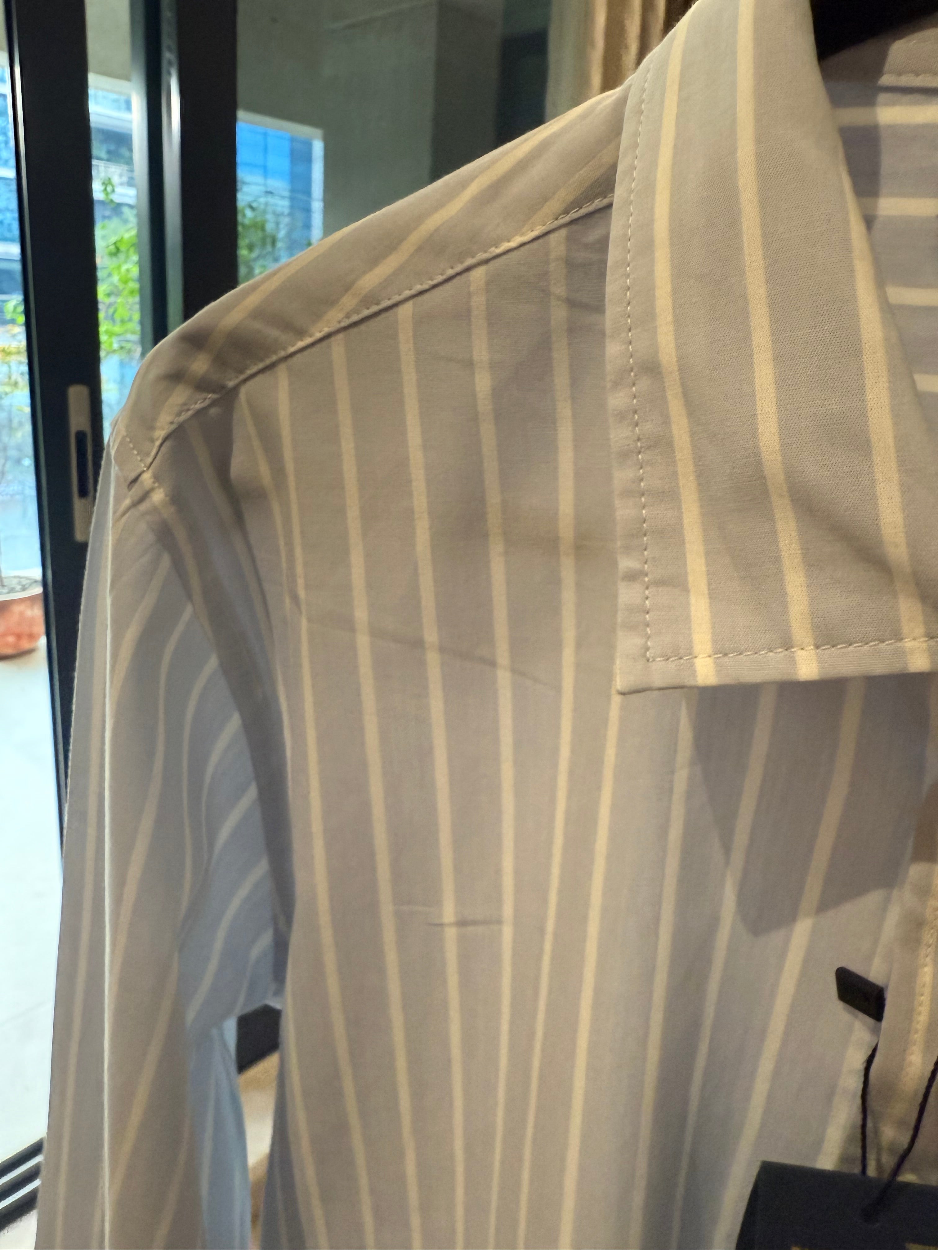 Ralph Lauren Oxford Cotton Shirt, White Strip