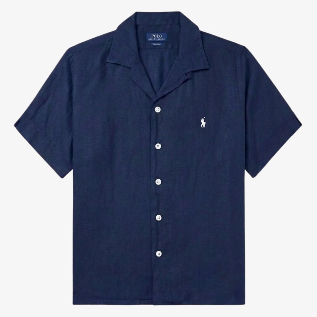 Ralph Lauren Linen/Remi Cuban Shirt, Navy