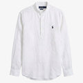Ralph Lauren Linen/Remi Half Button Shirt, White