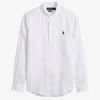 Ralph Lauren Linen/Remi Half Button Shirt, White