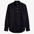 Ralph Lauren Linen/Remi Half Button Shirt, Black