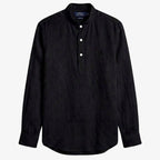 Ralph Lauren Linen/Remi Half Button Shirt, Black