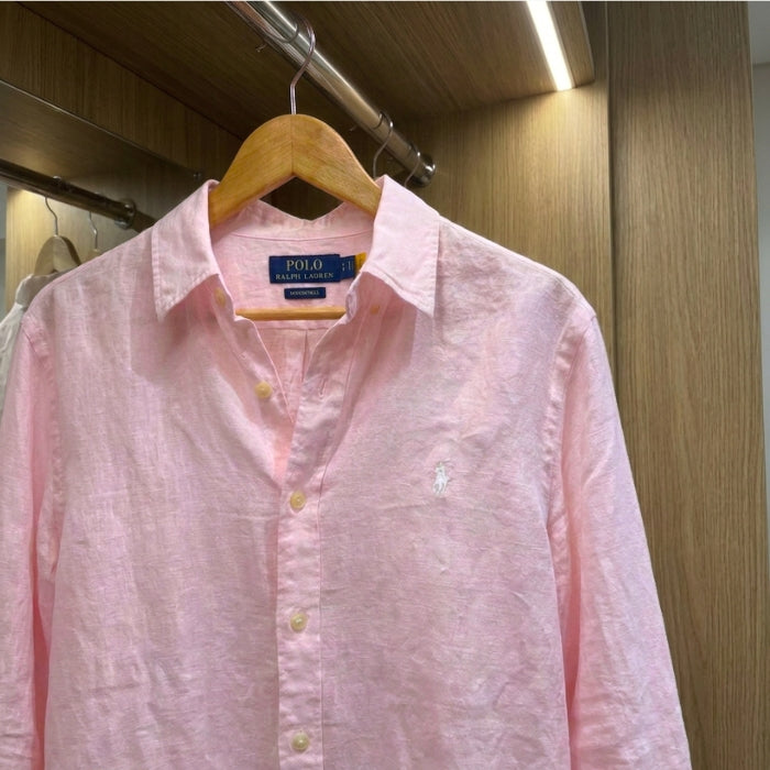 Ralph Lauren 100% French Linen Shirt, Pink