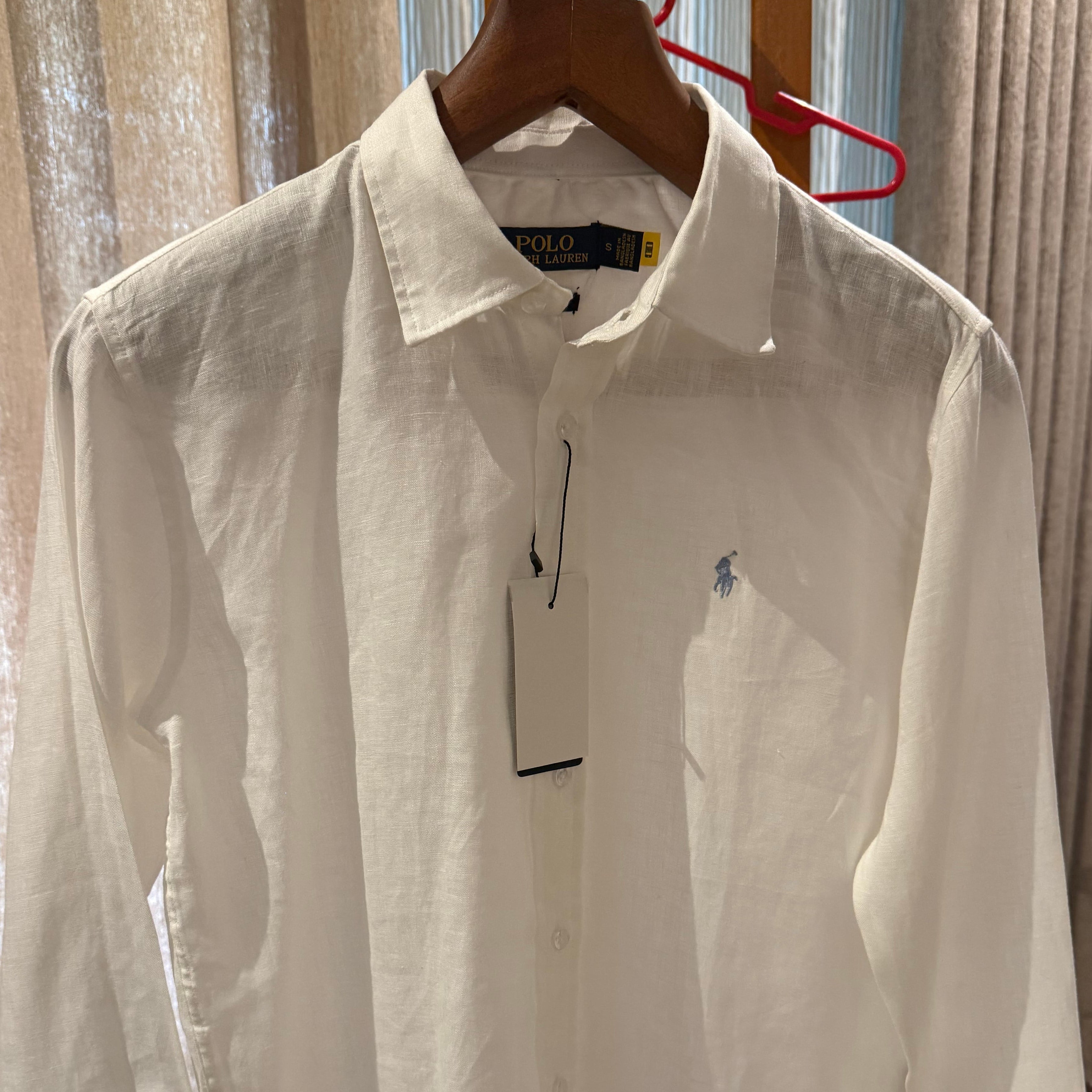 Ralph Lauren 100% French Linen Shirt, White