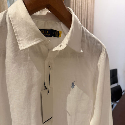 Ralph Lauren 100% French Linen Shirt, White
