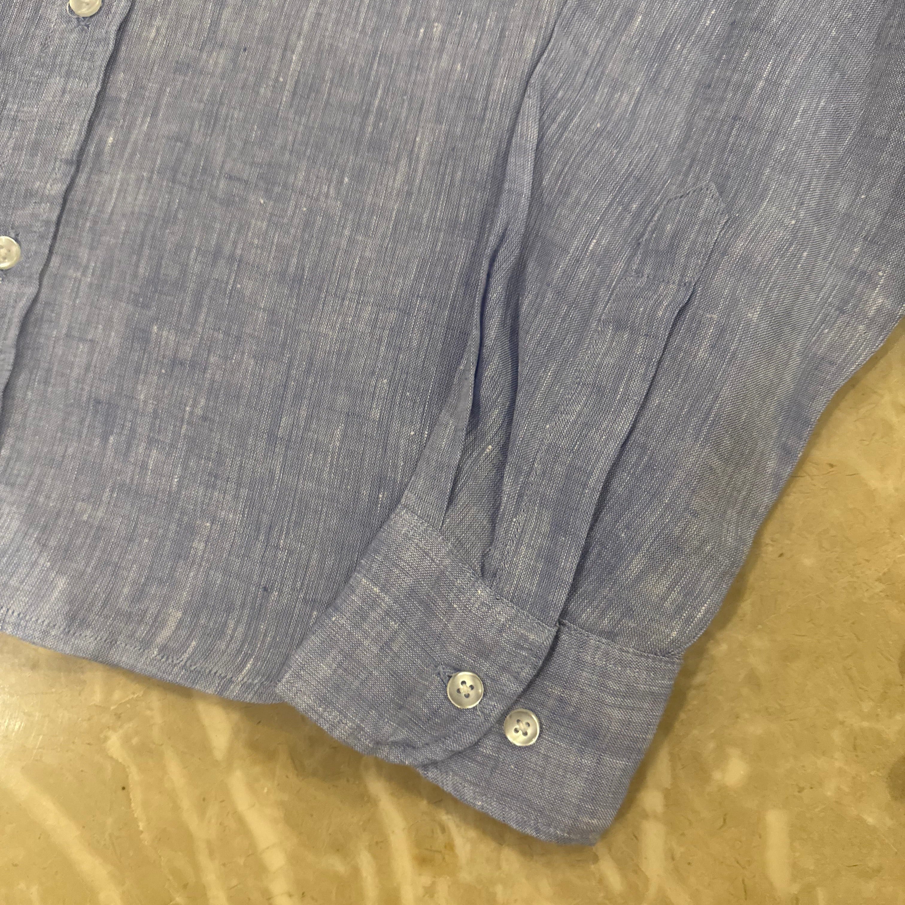 Ralph Lauren 100% French Linen Shirt, Sky