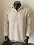Ralph Lauren Linen/Remi Johnny Collar Shirt, Beige
