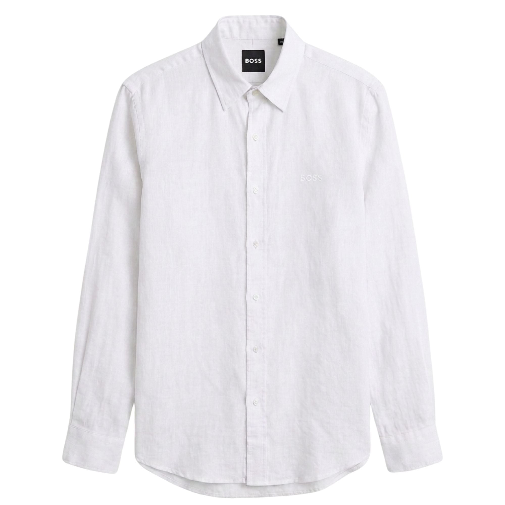 Hugo Boss 100% Linen Vintage Shirt, White
