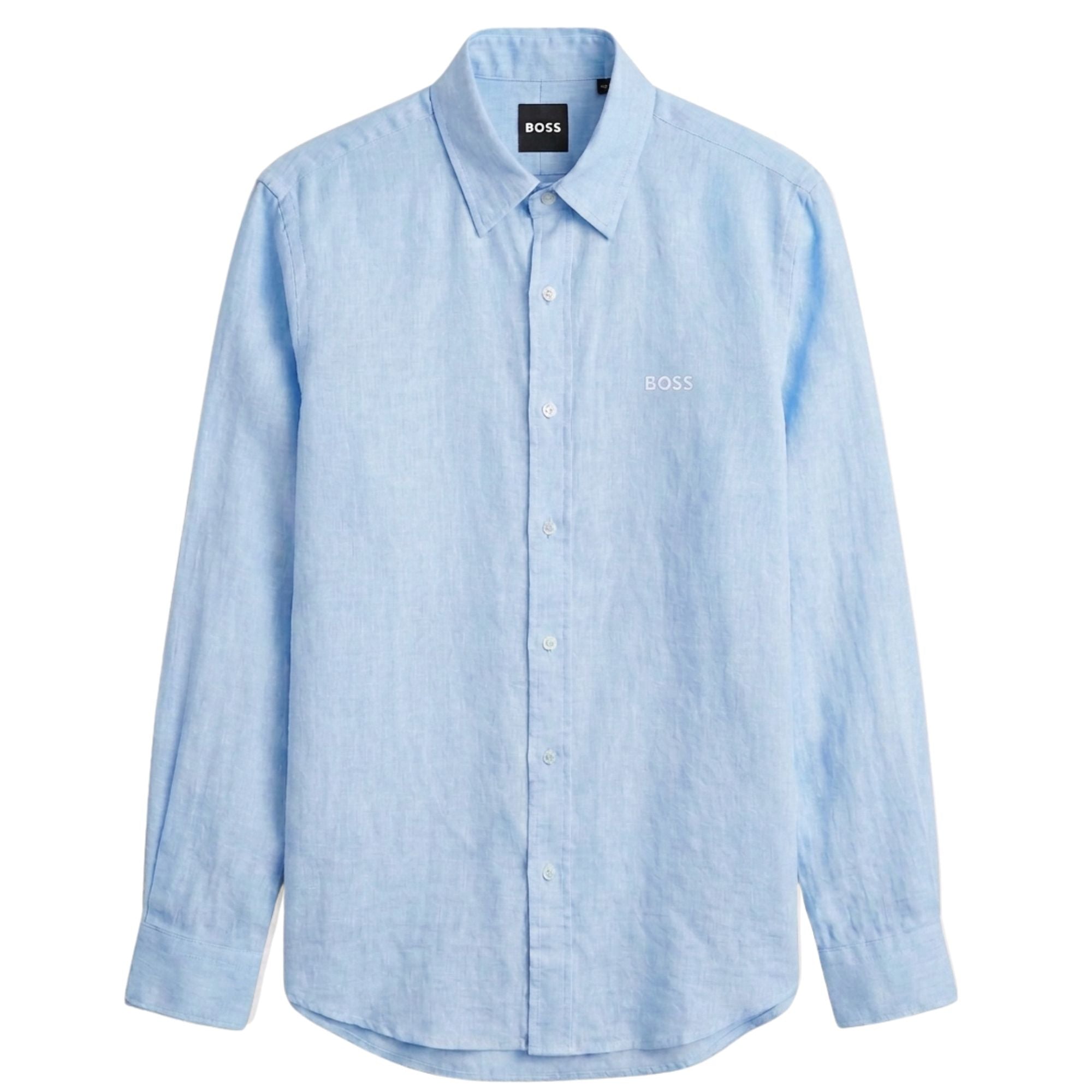 Hugo Boss 100% Linen Vintage Shirt, Sky