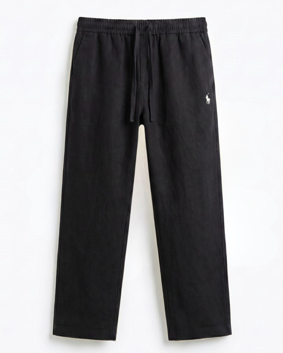 Ralph Lauren Relaxed Remi/Linen Trousers, Black