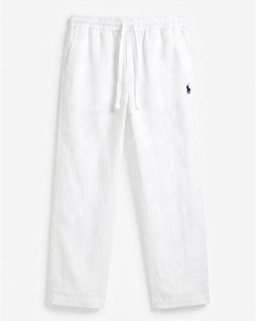 Ralph Lauren Relaxed Remi/Linen Trousers, White