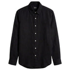 Hugo Boss 100% Linen Vintage Shirt, Black