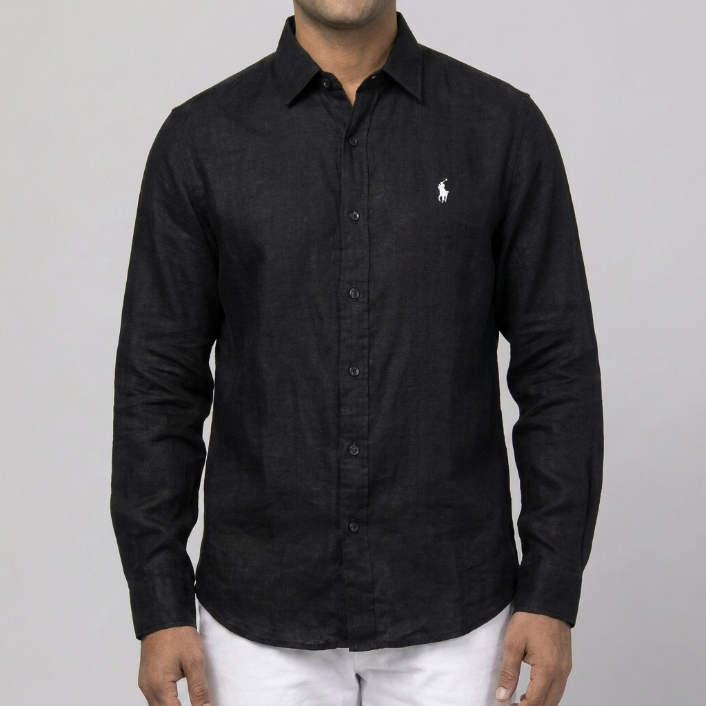 Ralph Lauren Linen/Remi Blend Shirt, Black