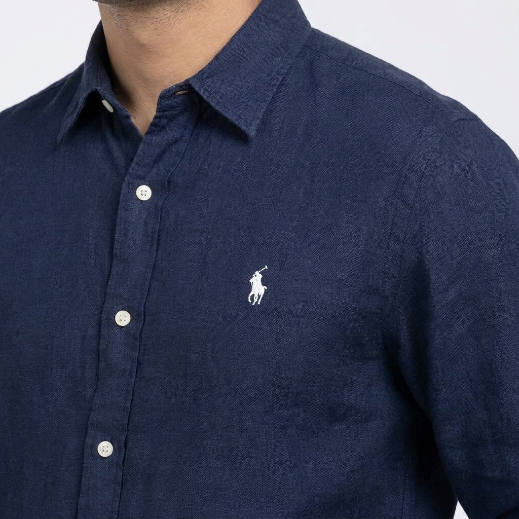 Ralph Lauren Linen/Remi Blend Vintage Shirt, Navy