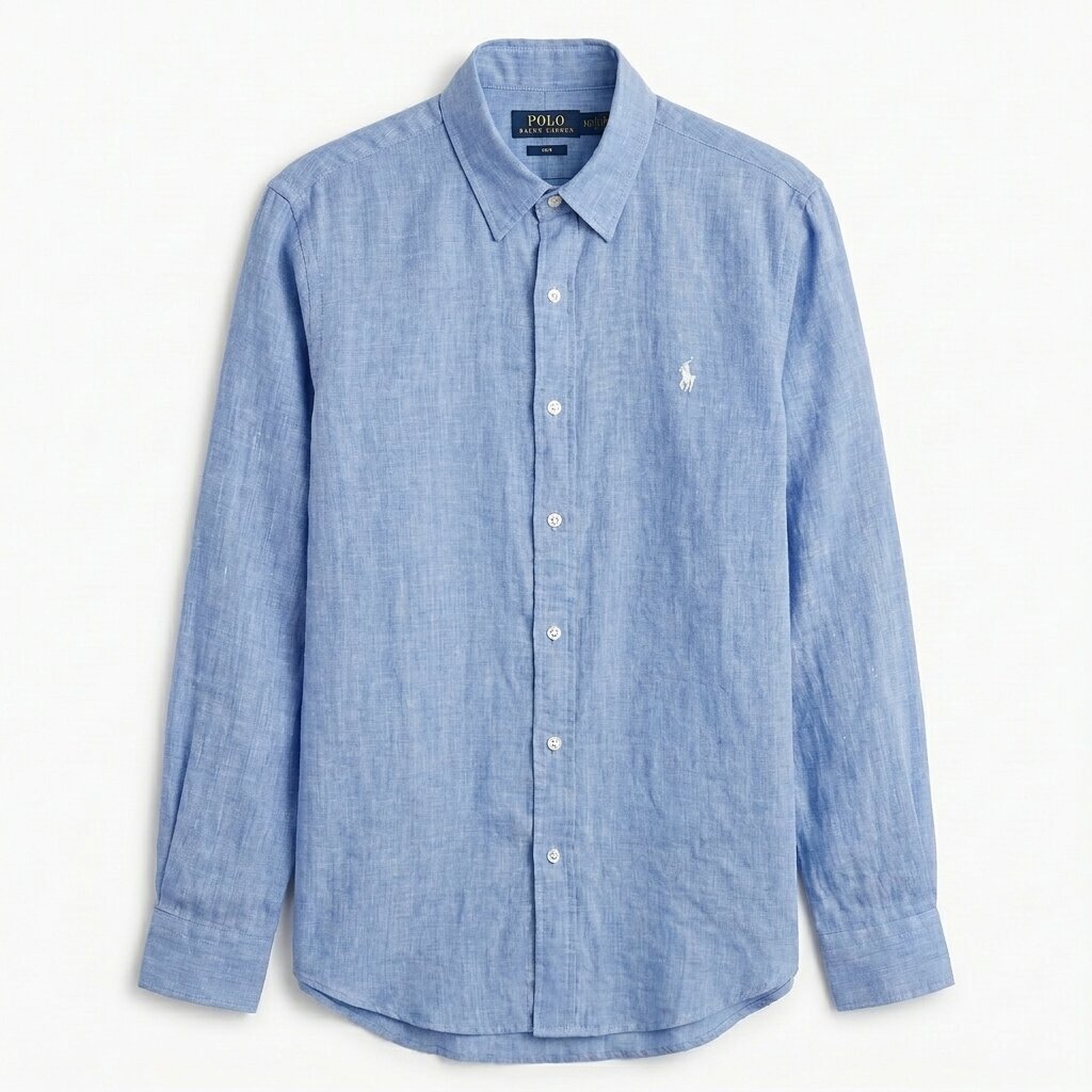 Ralph Lauren 100% French Linen Shirt, Sky