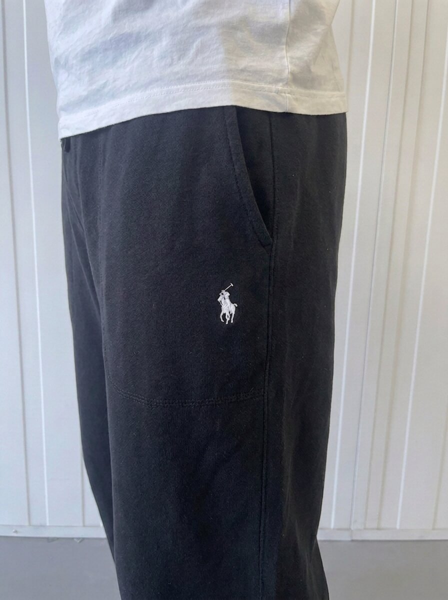 Ralph Lauren Baggy Fleece Joggers, Black