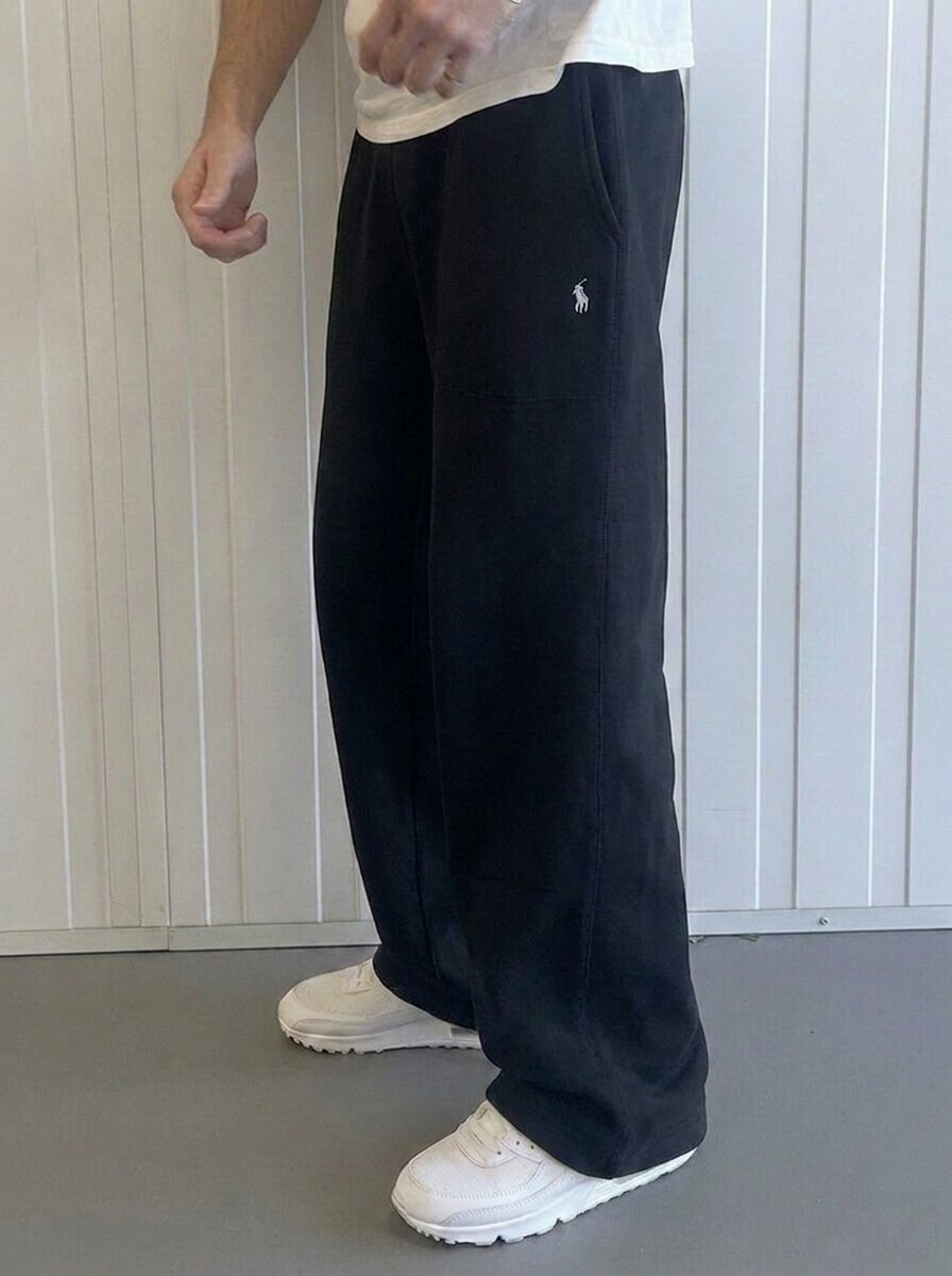 Ralph Lauren Baggy Fleece Joggers, Black