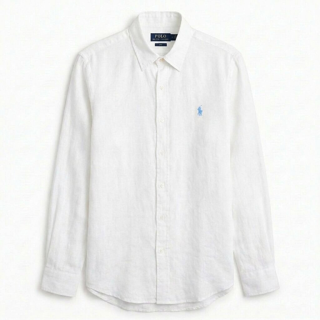 Ralph Lauren 100% French Linen Shirt, White