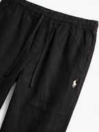 Ralph Lauren Relaxed Remi/Linen Trousers, Black