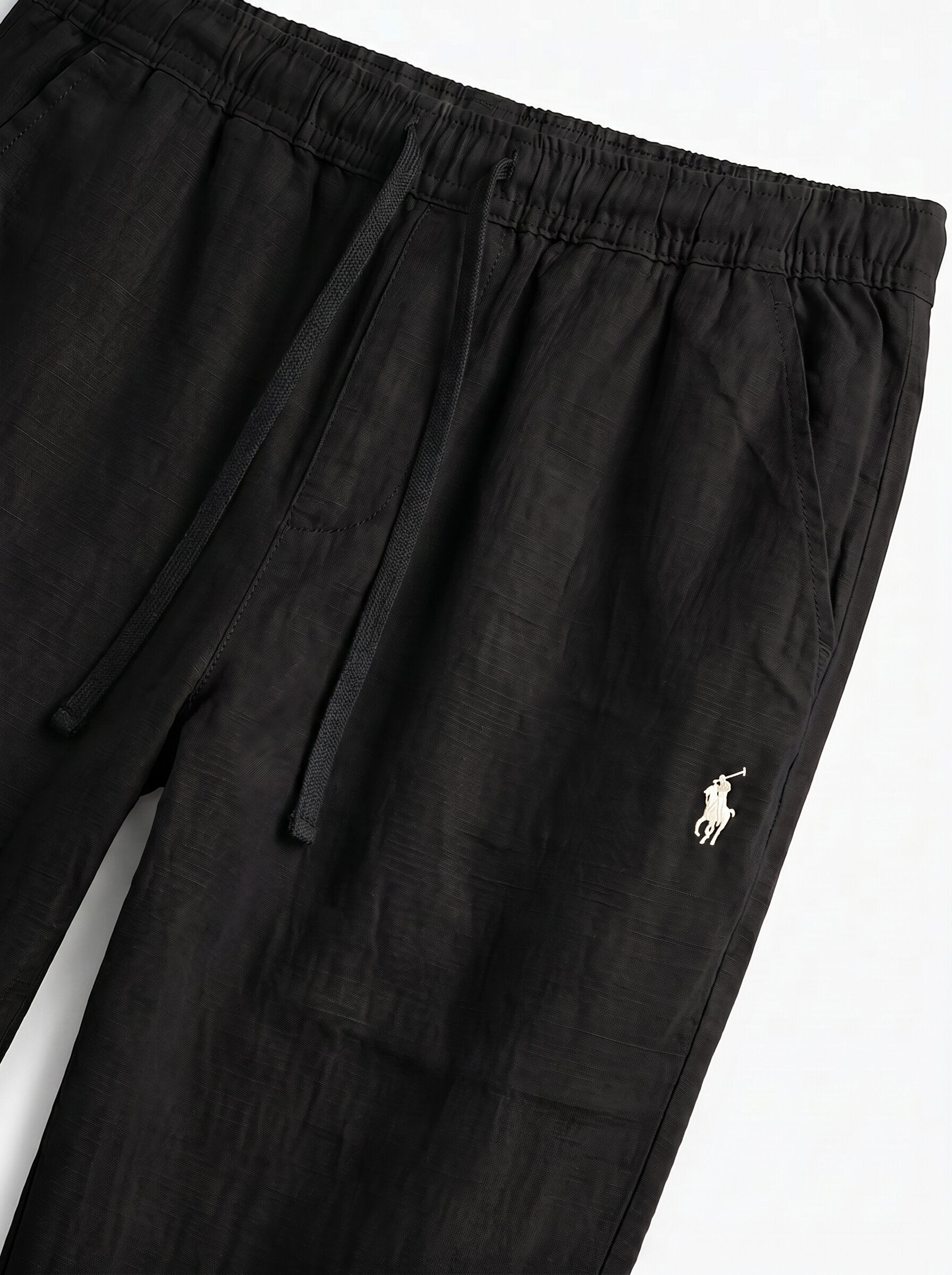 Ralph Lauren Relaxed Remi/Linen Trousers, Black