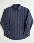 Zara Boxy Fit Poplin Striped Shirt, Navy