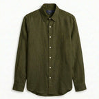 Ralph Lauren 100% French Linen Vintage Shirt, Olive