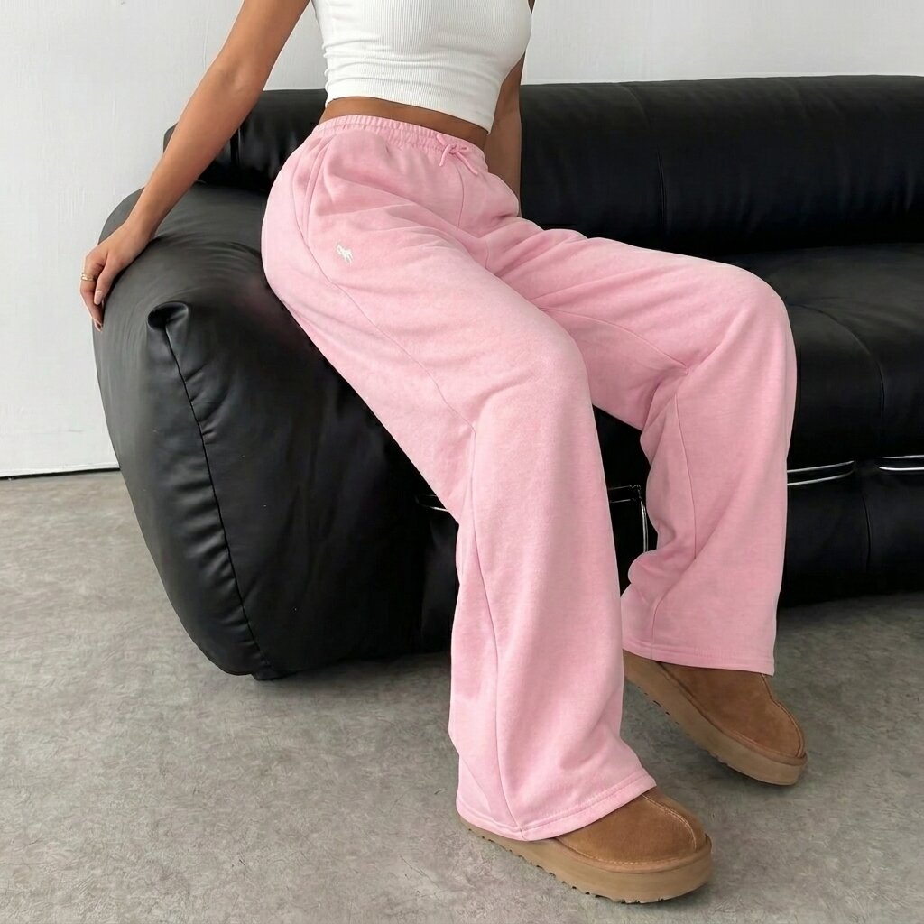Ralph Lauren Women's Baggy Wide Leg Pants, Pink