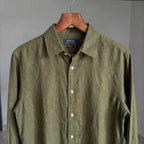 Ralph Lauren 100% French Linen Vintage Shirt, Olive