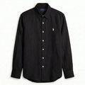 Ralph Lauren 100% French Linen Vintage Shirt, Black