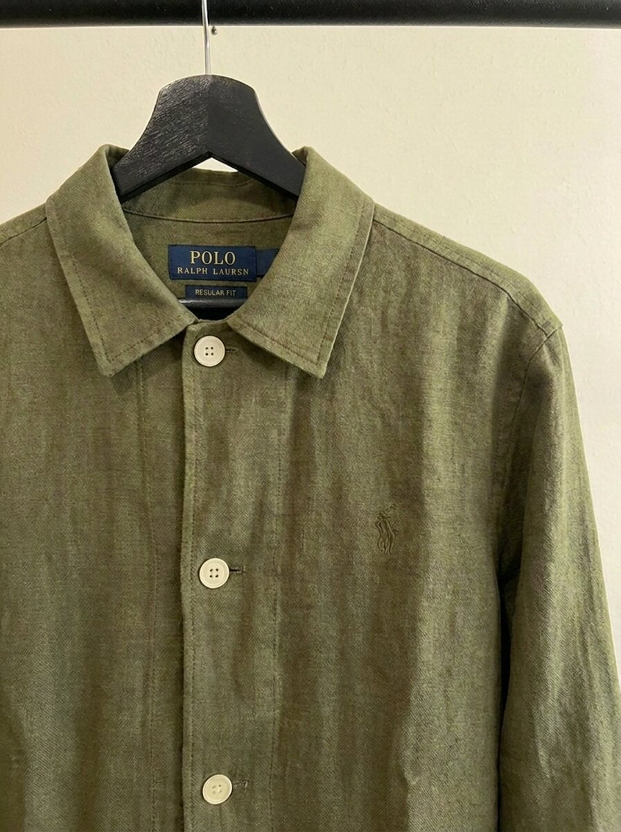 Ralph Lauren Linen/Remi Overshirt, Olive