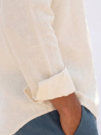 Ralph Lauren Linen/Remi Johnny Collar Shirt, Beige
