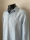 Ralph Lauren Linen/Remi Johnny Collar Shirt, Sky
