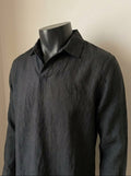 Ralph Lauren Linen/Remi Johnny Collar Shirt, Black