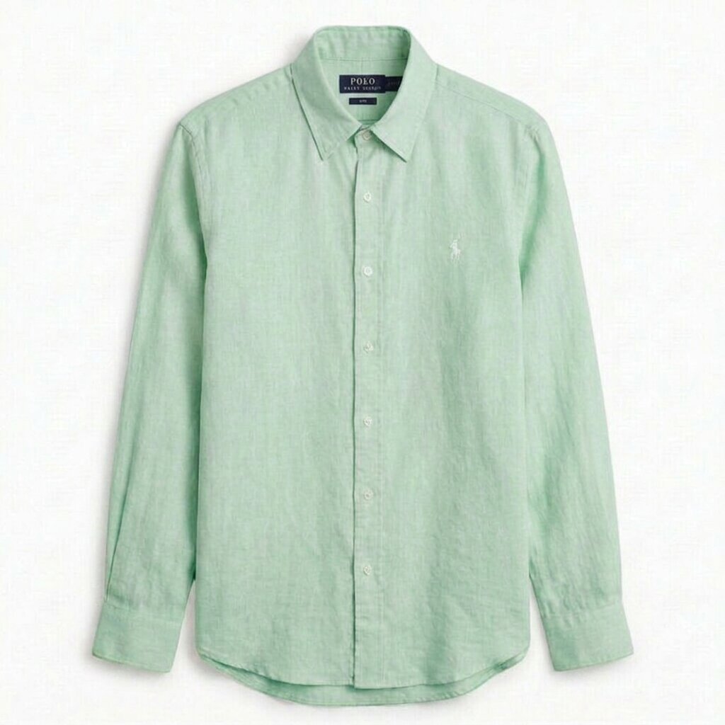 Ralph Lauren Remi/Linen Blend Vintage Shirt, Light Green
