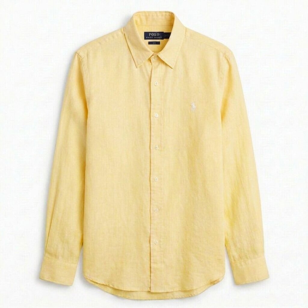 Ralph Lauren Remi/Linen Blend Vintage Shirt, Light Yellow