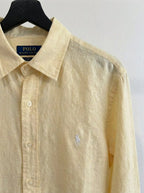 Ralph Lauren Remi/Linen Blend Vintage Shirt, Light Yellow
