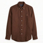 Ralph Lauren 100% French Linen Vintage Shirt, Brown