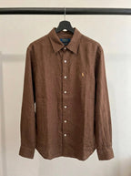 Ralph Lauren 100% French Linen Vintage Shirt, Brown