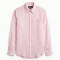Ralph Lauren 100% French Linen Vintage Shirt, Pink Striped