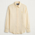 Ralph Lauren 100% French Linen Vintage Shirt, Yellow Striped