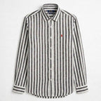 Ralph Lauren 100% French Linen Vintage Shirt, Dark Blue Striped