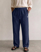 Ralph Lauren Vintage Relaxed Remi/Linen Trousers, Navy