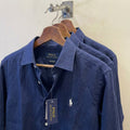 Ralph Lauren 100% French Linen Vintage Shirt, Navy
