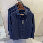Ralph Lauren 100% French Linen Vintage Shirt, Navy