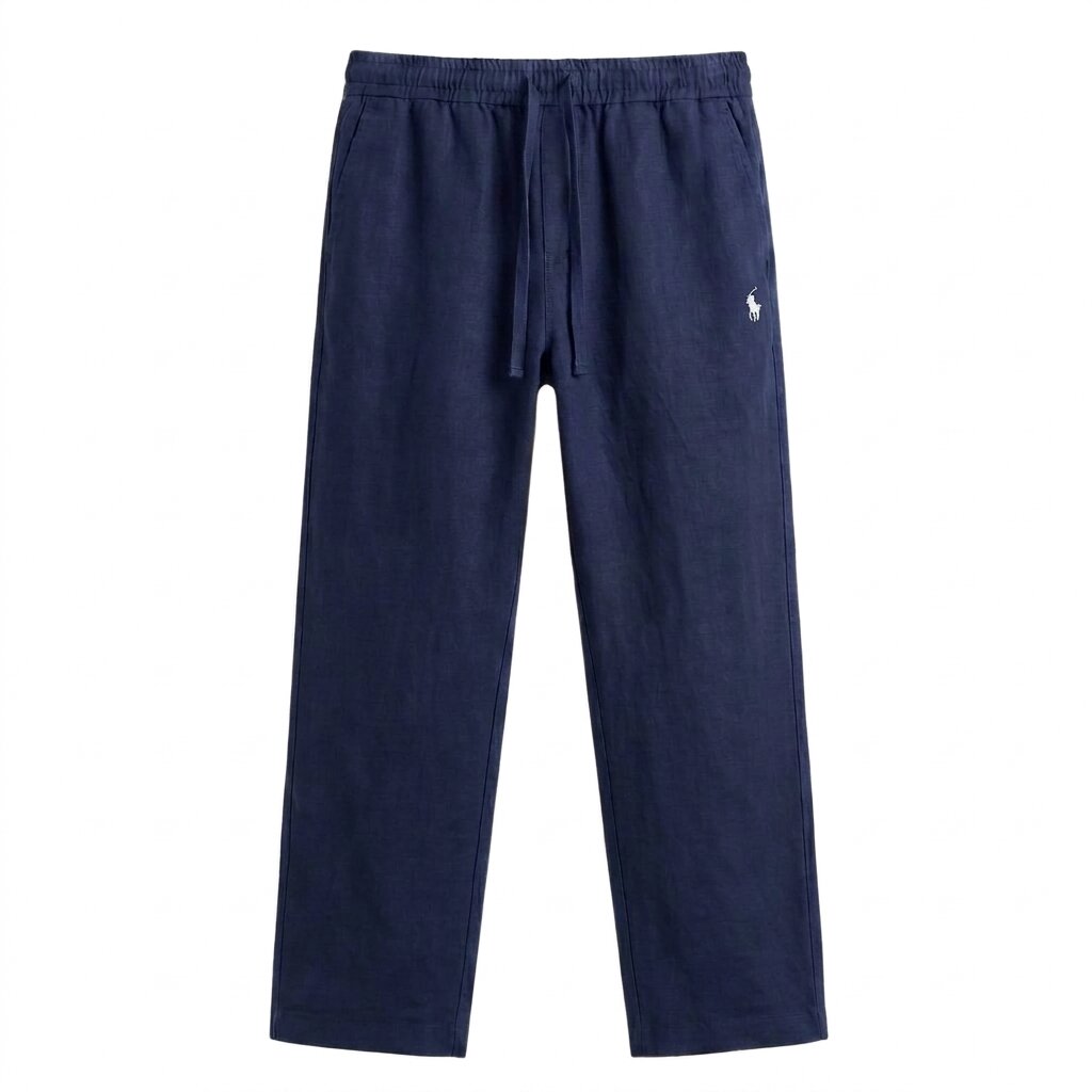 Ralph Lauren Vintage Relaxed Remi/Linen Trousers, Navy