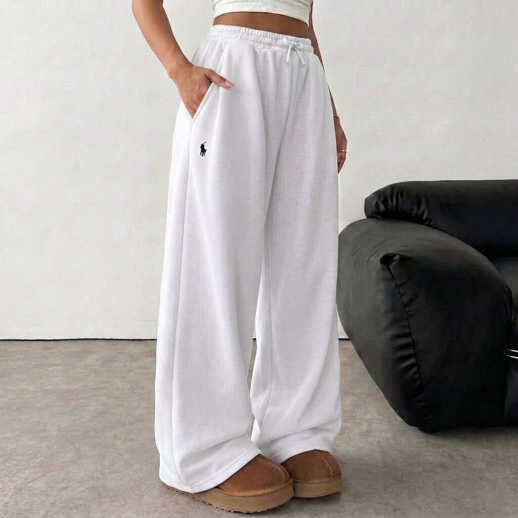 Ralph Lauren Women's Baggy Wide Leg Pants, White