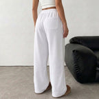 Ralph Lauren Women's Baggy Wide Leg Pants, White