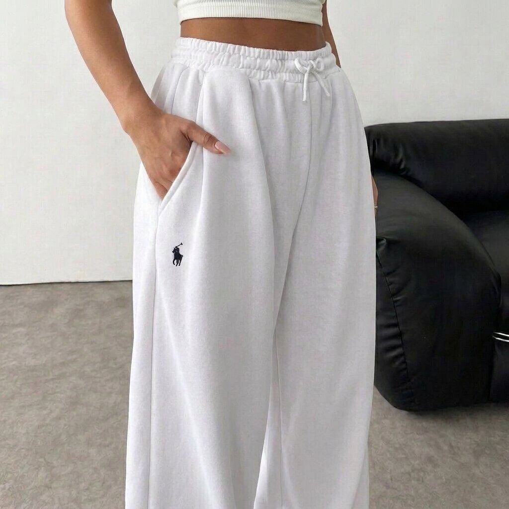 Ralph Lauren Women's Baggy Wide Leg Pants, White